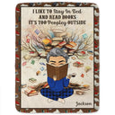Reading, Gift For Yourself - Book Tree Just A Girl Who Loves Books - Personalized Fleece Blanket, Sherpa Blanket