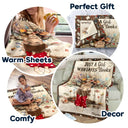 Reading, Gift For Yourself - Book Tree Just A Girl Who Loves Books - Personalized Fleece Blanket, Sherpa Blanket