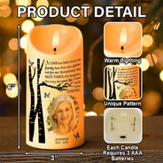 Memorial,Custom Photo,Gift For Wife,Gift For Husband,Gift For Grandma,Gift For Father,Gift For Mother,Gift For Grandpa,Gift For Grandparents,Parents,Gift For Daughter,Gift For Son,Gift For Sibling,Gift For Sisters,Gift For Brothers,Family,Sad,Christmas - Custom Photo Memorial A Limb Has Fallen - Personalized Flameless LED Candle