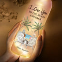 Gift For Couples,Gift For Husband,Gift For Wife,Gift For Boyfriend,Gift For Girlfriend - Beach Till Our Last Breath - Personalized Bottle Light