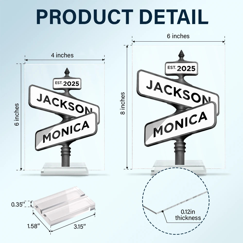Gift For Couples,Gift For Husband,Gift For Wife,Gift For Boyfriend,Gift For Girlfriend,Love - Couple Anniversary Love Message - Personalized Vertical Rectangle Acrylic Plaque