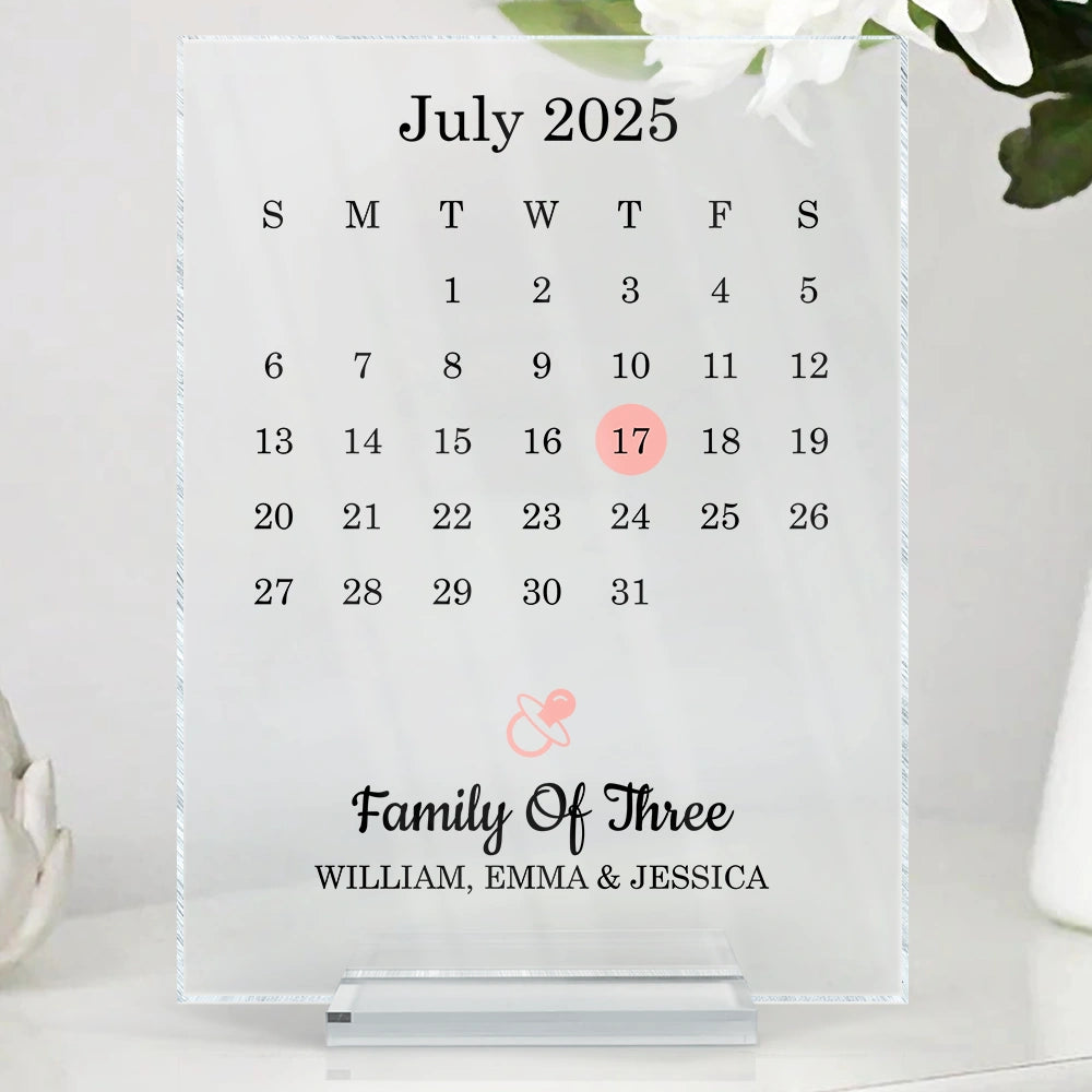 Family Love Keepsake - Personalized Vertical Rectangle Acrylic Plaque