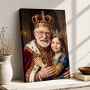 Gift For Husband,Gift For Yourself,Gift For Men,Gift For Father,Gift For Grandpa,Dad's Hobby,Grandpa's Hobby,Non-Eng,Photo - Renaissance Royal Portrait,Humorous - Custom Photo Renaissance Royal Portrait Dad Daughter Grandparents Family - Personalized Poster