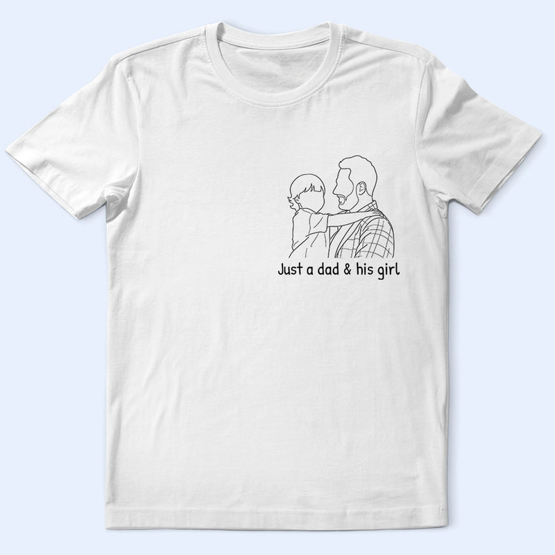 Gift For Husband,Gift For Yourself,Gift For Men,Gift For Father,Gift For Grandpa,Non-Eng,Photo - Faceless Outline Sketch,Proud - Custom Photo Faceless Outline Sketch Best Dad Ever Grandpa Papa - Personalized T Shirt
