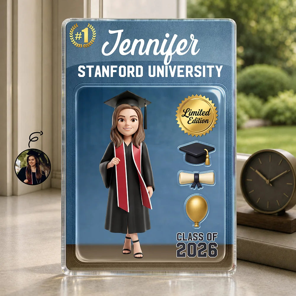 Custom Photo Toybox Figure Graduation Limited Edition - Personalized Custom Shaped Acrylic Plaque