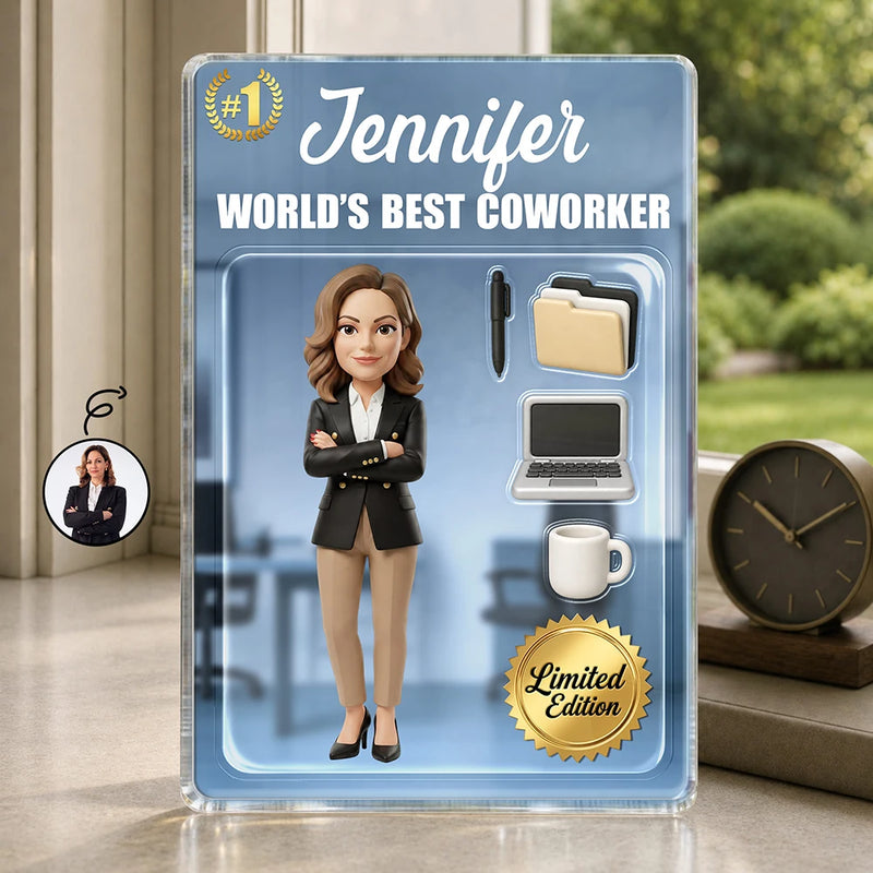 Officer,Gifts For Colleagues,Gift For Bestie,Gift For Yourself,Gift For Women,Gift For Men,Non-Eng,Photo - Toybox Figure,Humorous - Custom Photo Toybox Figure Officer Coworker Colleagues Limited Edition - Personalized Custom Shaped Acrylic Plaque