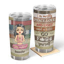Yoga Chibi Girl Peace Love And Light - Gobelet personnalisé