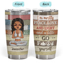 Yoga Chibi Girl Peace Love And Light - Gobelet personnalisé