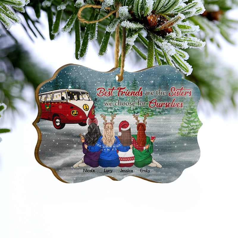 Bestie Camping Choose For Ourselves - Personalized Custom Wooden Ornament
