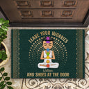 Leave Your Worries & Shoes - Gift For Yoga Lovers - Personalized Custom Doormat