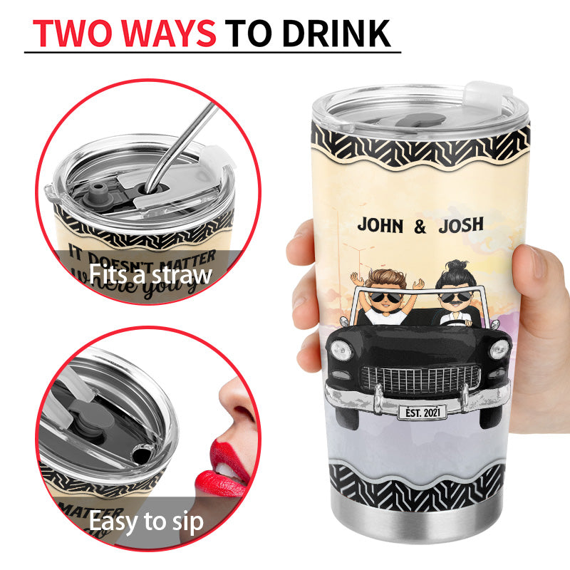 Qui vous a à vos côtés ? Cadeau pour couple – Verre personnalisé