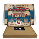 Garage Sign Open When I Like It - Gift For Dad - Personalized Custom Classic Metal Signs