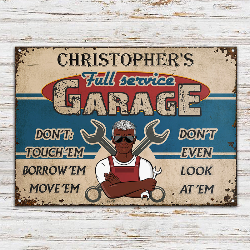 Garage Sign Open When I Like It - Gift For Dad - Personalized Custom Classic Metal Signs