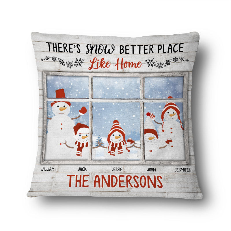 Noël, neige, meilleur endroit comme à la maison - Cadeau pour couples - Oreiller personnalisé