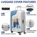 Traveling Couple Hold My Hand & I Go Anywhere - Gift For Couples - Personalized Custom Luggage Cover