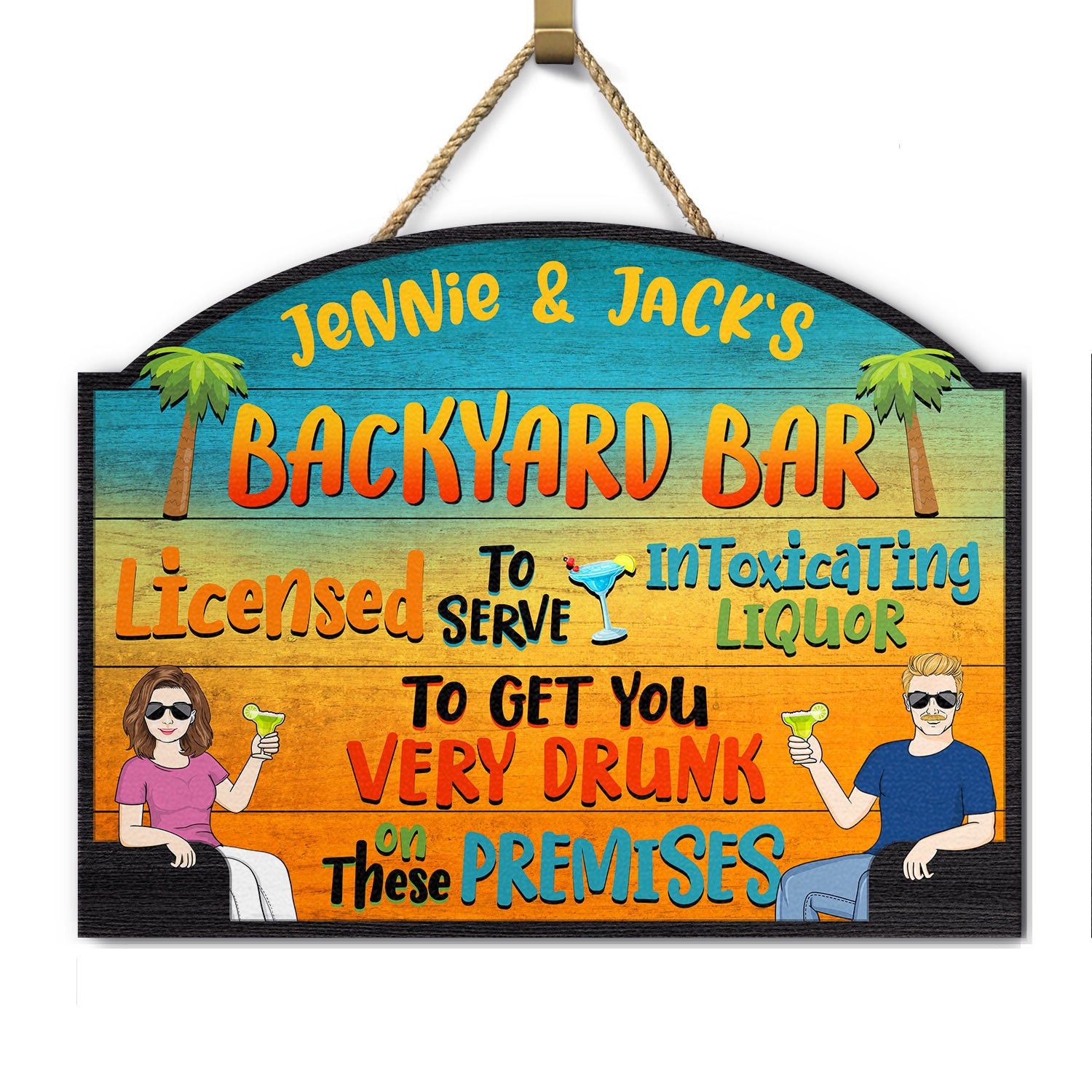 To Get You Very Drunk - Bar Decoration For Couples - Personalized Custom Shaped Wood Sign