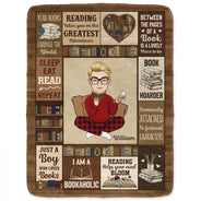 Ma couverture de lecture « Je suis accro aux livres » - Cadeau pour les amoureux des livres, cadeau pour enfant - Couverture polaire personnalisée