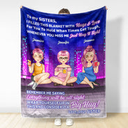 Couverture « Sister Building Hug This » - Cadeau pour sœur - Couverture polaire personnalisée
