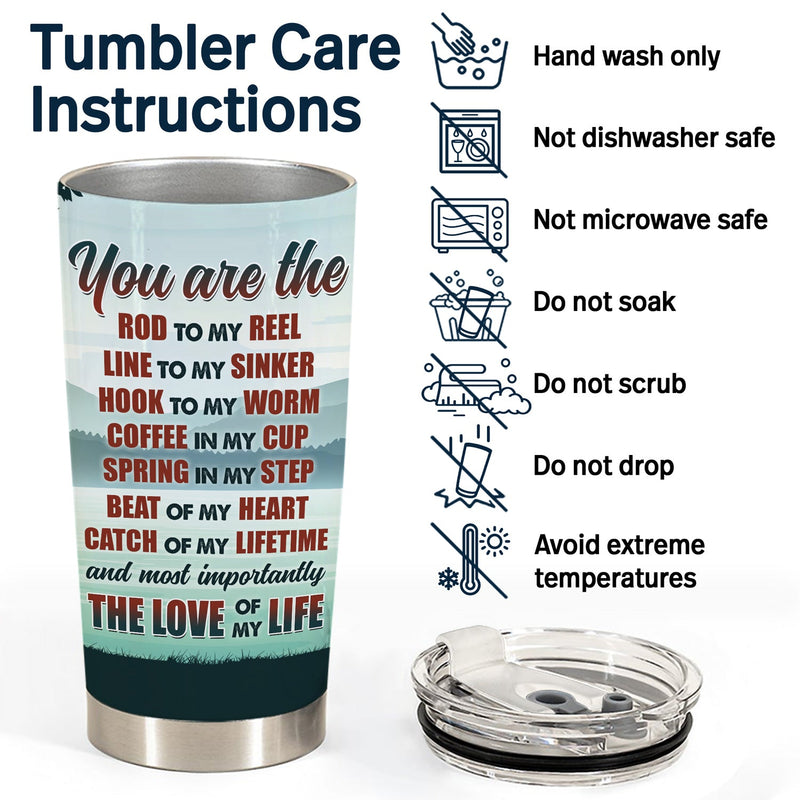 Rod To My Reel - Gift For Couples - Personalized Tumbler