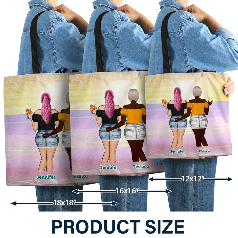 Here's To Another Summer - Gift For Bestie - Personalized Zippered Canvas Bag