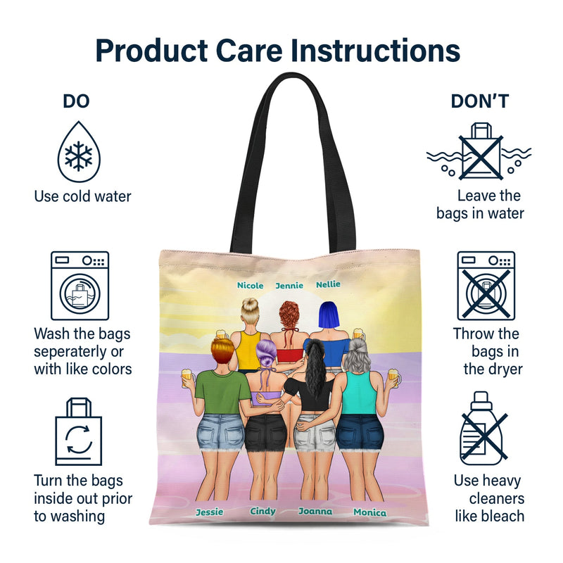 Here's To Another Summer - Gift For Bestie - Personalized Zippered Canvas Bag