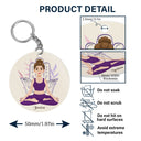 Just Breathe - Gift For Yoga Lovers - Personalized Acrylic Keychain