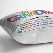 Grand-mère Nana, je serre cet oreiller dans mes bras - Cadeau pour grands-parents - Oreiller personnalisé