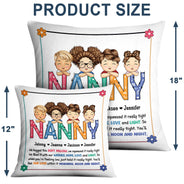 Grand-mère Nana, je serre cet oreiller dans mes bras - Cadeau pour grands-parents - Oreiller personnalisé