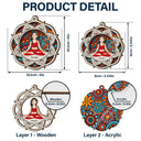 Yoga Mandala - Gift For Yoga Lovers - Personalized Suncatcher Ornament