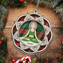 Yoga Mandala - Gift For Yoga Lovers - Personalized Suncatcher Ornament