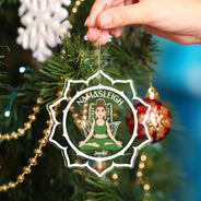 Namasleigh - Christmas Gift For Yoga Lovers - Personalized Custom Shaped Acrylic Ornament