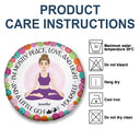 Peace, Love And Light - Gift For Yoga Lovers - Personalized Round Pillow