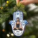 Merry Vibes Only - Christmas Gift For Yoga Lovers - Personalized Custom Shaped Wooden Ornament