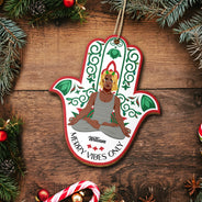 Merry Vibes Only - Christmas Gift For Yoga Lovers - Personalized Custom Shaped Wooden Ornament