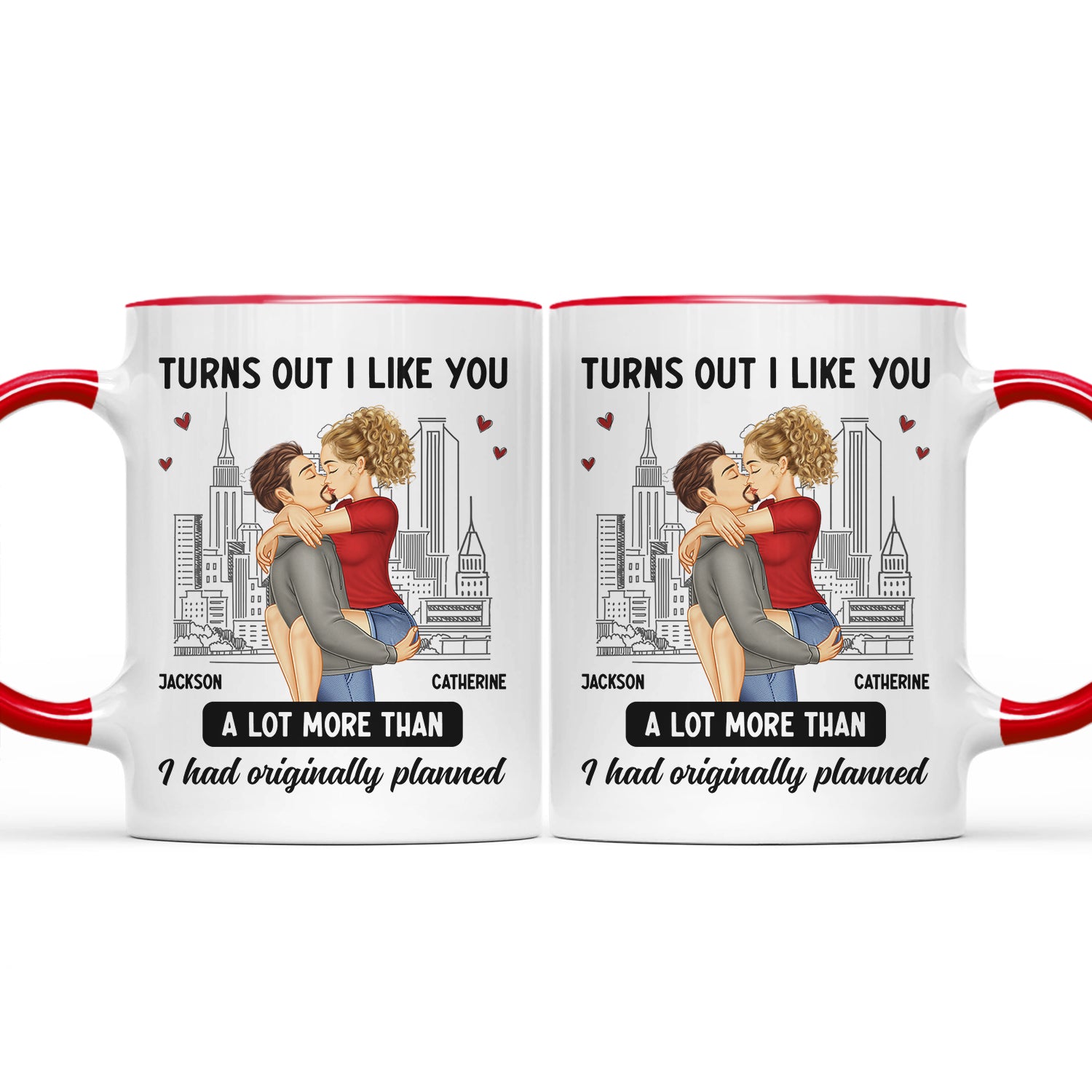 Couple Turns Out I Like You A Lot More - Gift For Couples - Personalized Accent Mug