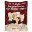 Couple You Are My Favorite By Far - Gift For Couples - Personalized Fleece Blanket