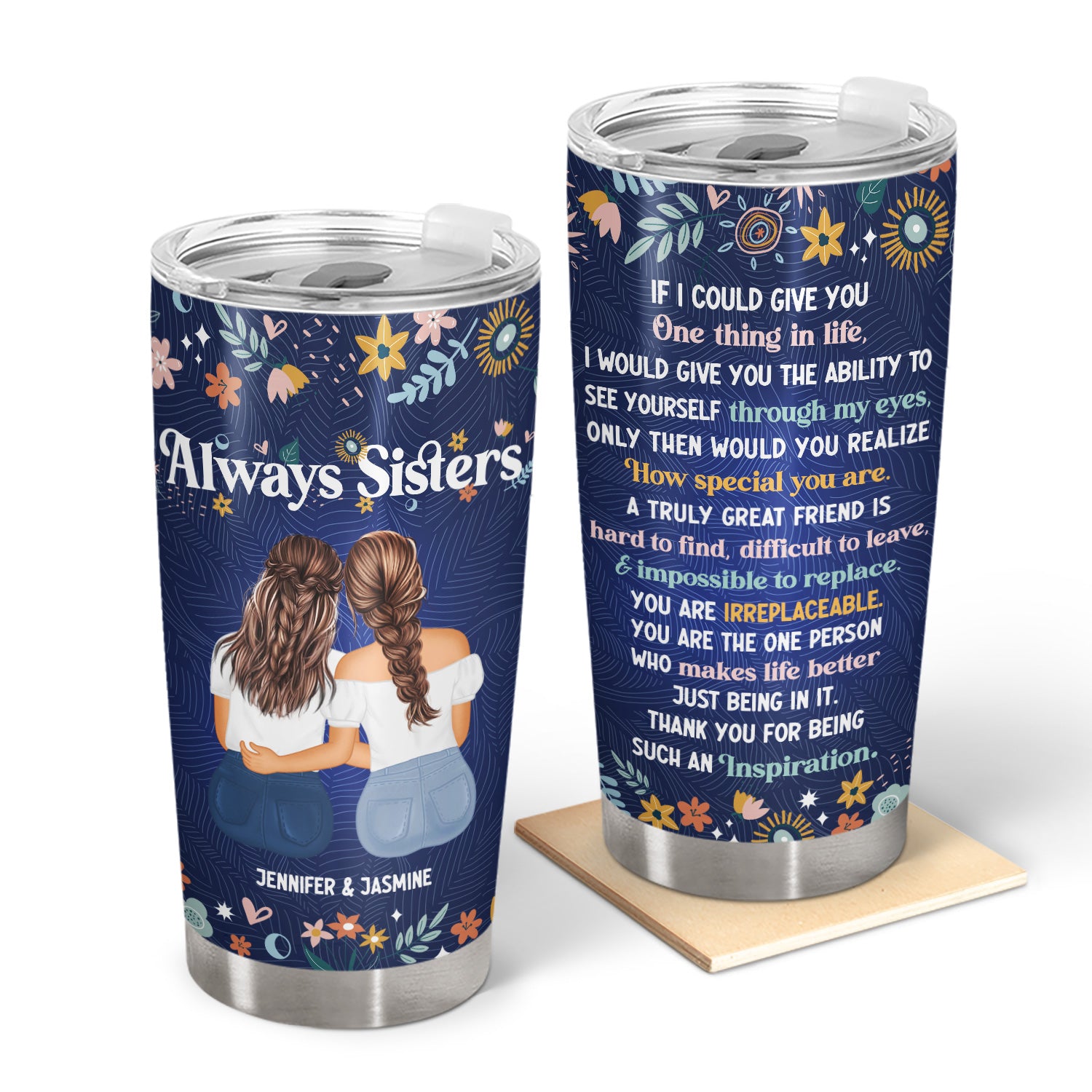Through My Eyes - Gift For Sisters - Personalized Tumbler