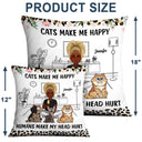 Pet Lovers Dogs Make Me Happy - Gift For Pet Lovers - Personalized Pillow