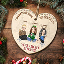 Christmas Congrats On Being My Bestie - Gift For Bestie - Personalized Custom Shaped Wooden Ornament