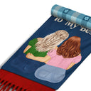 Wrap Yourself Up - Gift For Sisters And Besties - Personalized Wool Scarf With Tassel