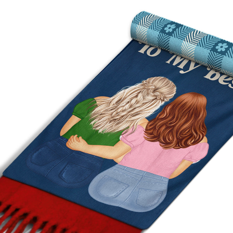 Wrap Yourself Up - Gift For Sisters And Besties - Personalized Wool Scarf With Tassel