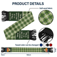 Wrap Yourself Up - Gift For Sisters And Besties - Personalized Wool Scarf With Tassel