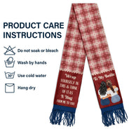 Wrap Yourself Up - Gift For Sisters And Besties - Personalized Wool Scarf With Tassel