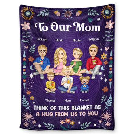 Un câlin de ma part - Cadeau pour maman - Couverture polaire personnalisée