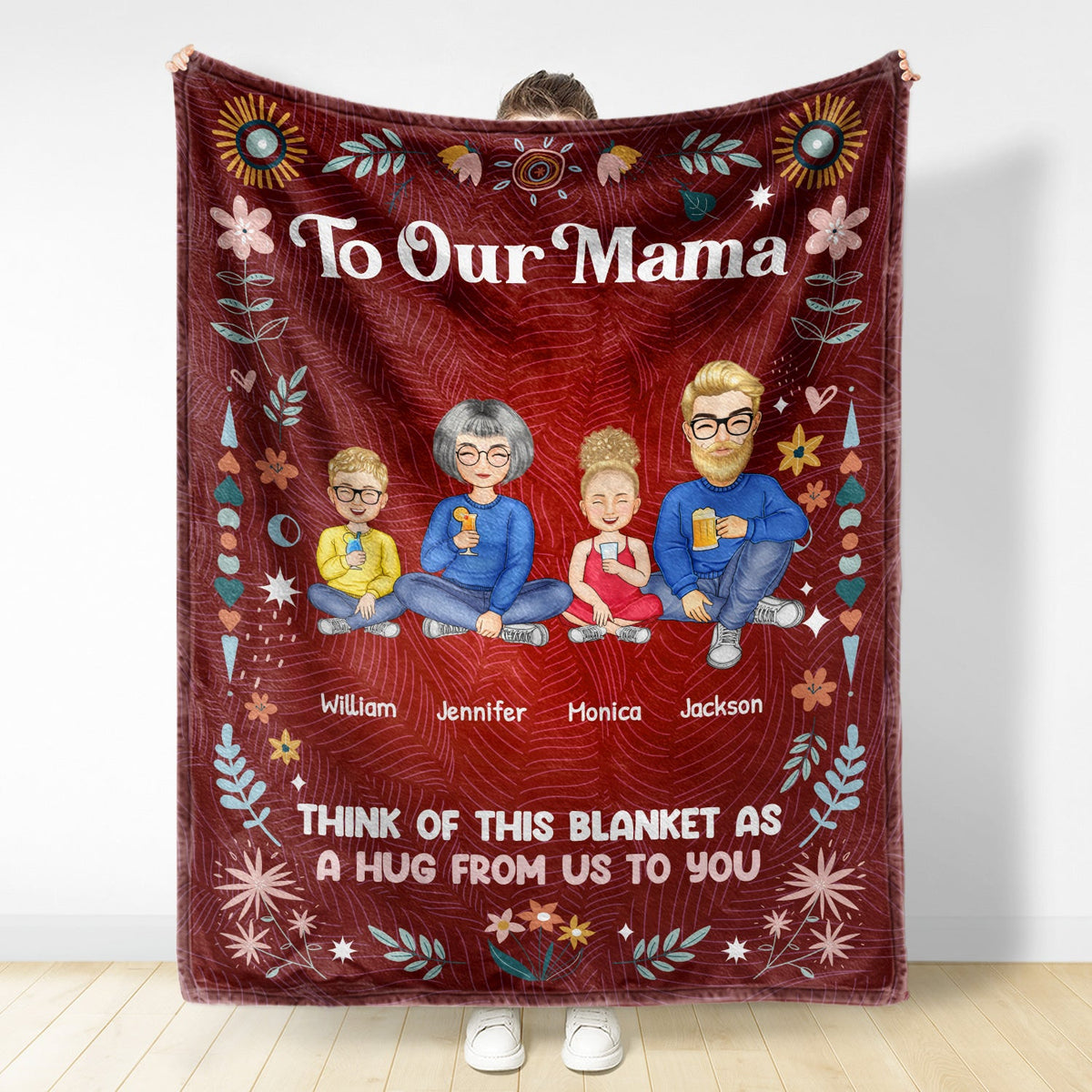 A Hug From Me - Gift For Mother - Personalized Fleece Blanket