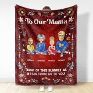 Un câlin de ma part - Cadeau pour maman - Couverture polaire personnalisée