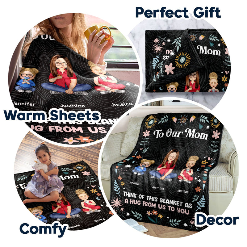 A Hug From Me - Gift For Mother - Personalized Fleece Blanket