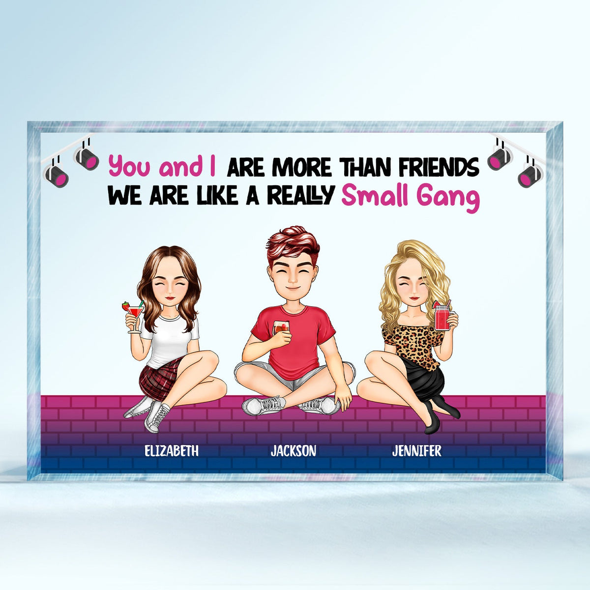 A Really Small Gang - Gift For Besties - Personalized Rectangle Shaped ...