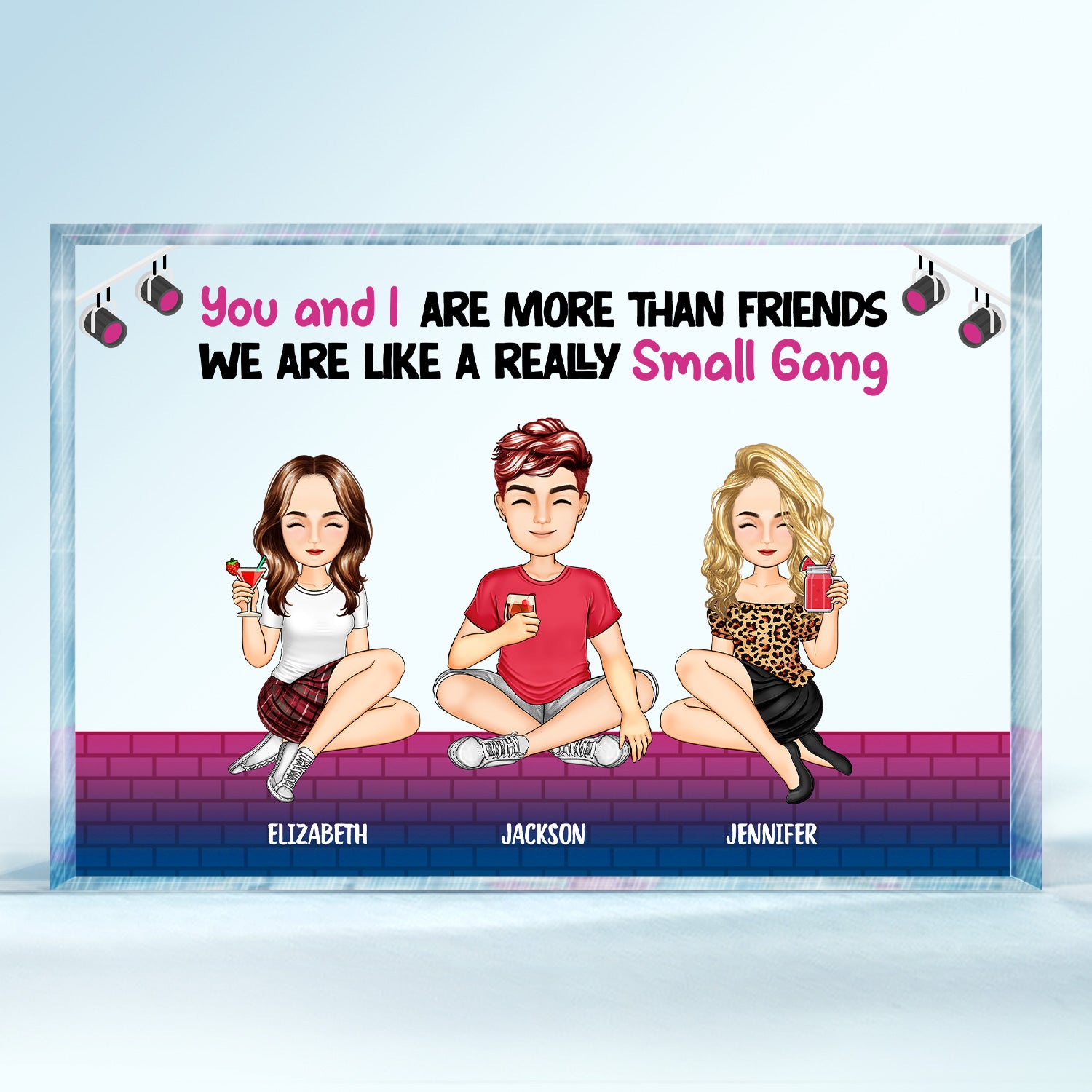 A Really Small Gang - Gift For Besties - Personalized Rectangle Shaped Acrylic Plaque