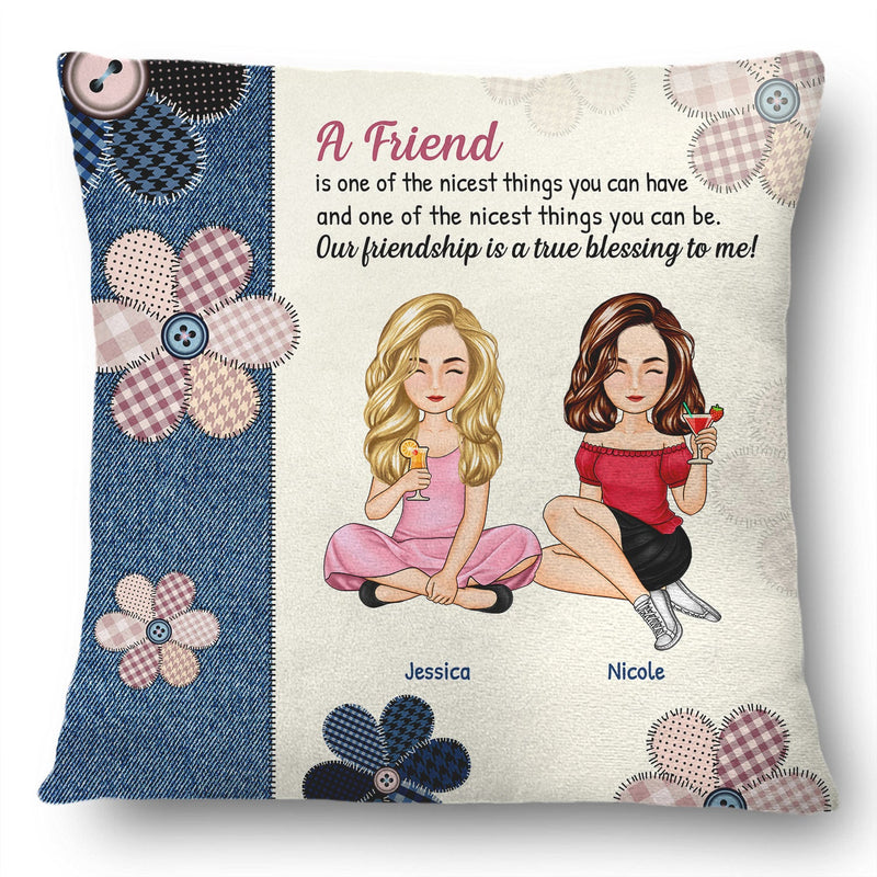 True Blessing To Me - Gift For Bestie - Personalized Pillow